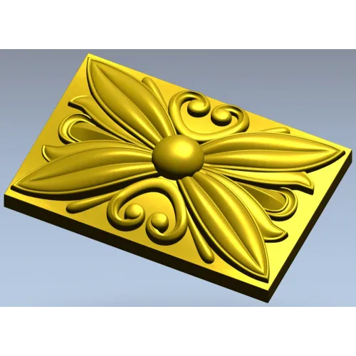 Floral rosette relief STL for CNC router and ArtCAM