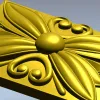 Floral rosette relief STL for CNC router and ArtCAM