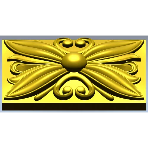 Floral rosette relief STL for CNC router and ArtCAM