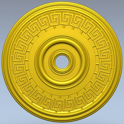 Athenian Medallion - STL 3D model rosette for CNC