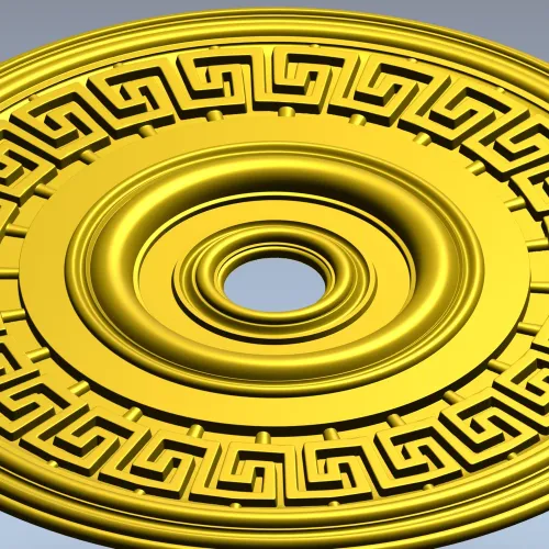 Athenian Medallion - STL 3D model rosette for CNC