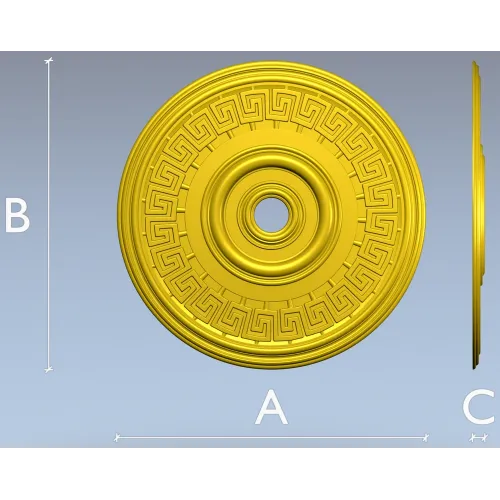 Athenian Medallion - STL 3D model rosette for CNC