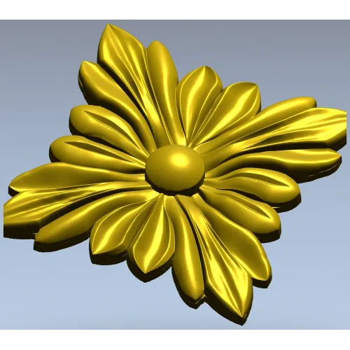 Розетка квадратная растительная - 3D модель STL для ЧПУ