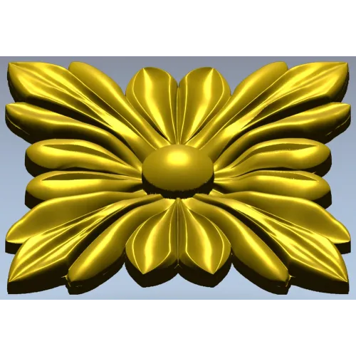 Розетка квадратная растительная - 3D модель STL для ЧПУ