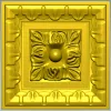 Square Floral Rosette STL for CNC Milling