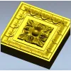 Square Floral Rosette STL for CNC Milling