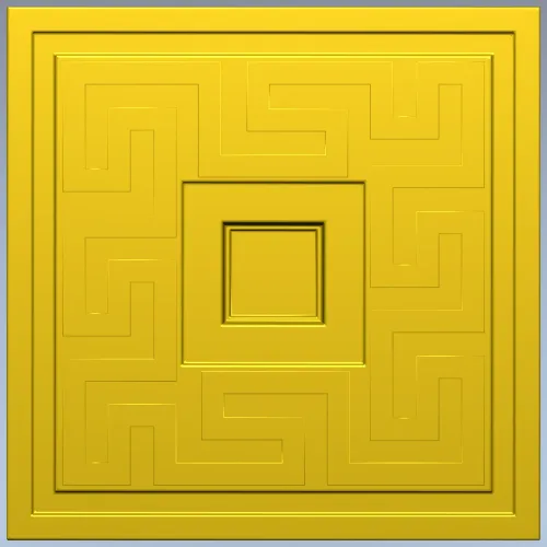 Meander Square Rosette STL