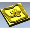 Square Floral Rosette - STL 3D Model for CNC