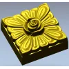 Square Rose Rosette STL for CNC