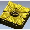 Square Rose Rosette STL for CNC