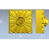 Square Rose Rosette STL for CNC