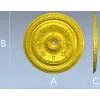 Потолочная розетка в классическом стиле - 3D модель STL для ЧПУ