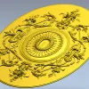 Овальная декоративная розетка - 3D модель STL для ЧПУ