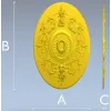 Овальная декоративная розетка - 3D модель STL для ЧПУ