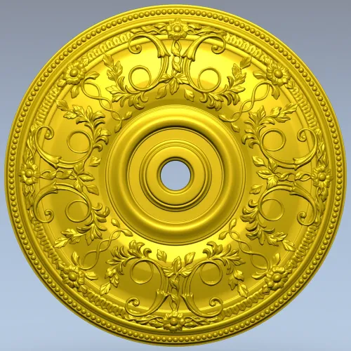 Regal Floral Ceiling Rosette - STL 3D Model for CNC