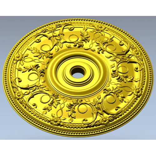 Regal Floral Ceiling Rosette - STL 3D Model for CNC
