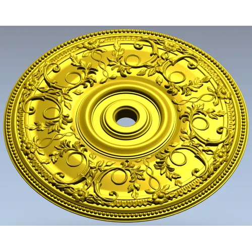 Regal Floral Ceiling Rosette - STL 3D Model for CNC