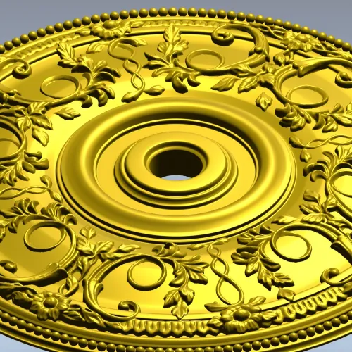 Regal Floral Ceiling Rosette - STL 3D Model for CNC