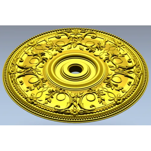 Regal Floral Ceiling Rosette - STL 3D Model for CNC
