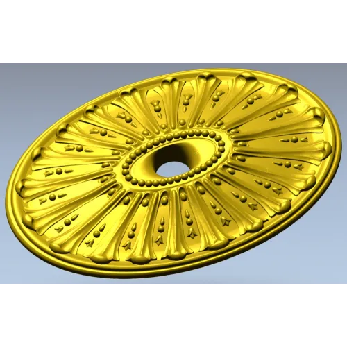 Oval Sunburst Rosette STL for CNC milling