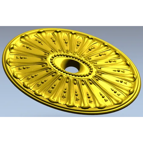 Oval Sunburst Rosette STL for CNC milling