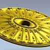 Oval Sunburst Rosette STL for CNC milling