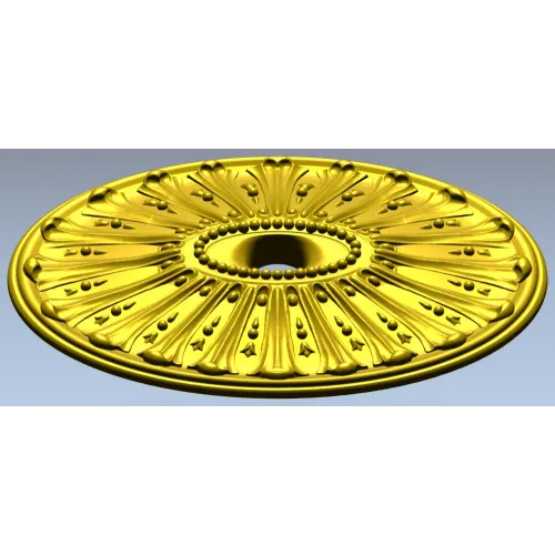 Oval Sunburst Rosette STL for CNC milling
