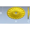 Oval Sunburst Rosette STL for CNC milling