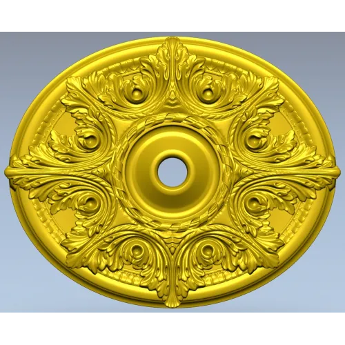 Acanthus Star Ceiling Rosette - STL 3D model for CNC