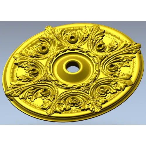 Acanthus Star Ceiling Rosette - STL 3D model for CNC
