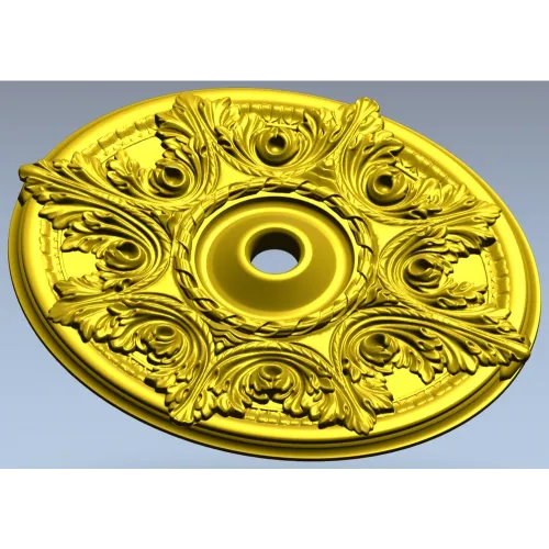 Acanthus Star Ceiling Rosette - STL 3D model for CNC