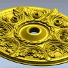 Acanthus Star Ceiling Rosette - STL 3D model for CNC