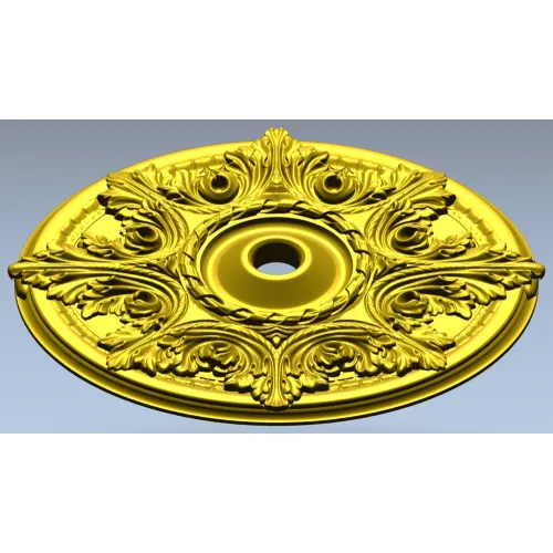 Acanthus Star Ceiling Rosette - STL 3D model for CNC