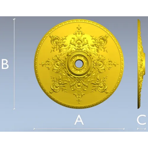Розетка Барочный медальон - 3D модель STL для ЧПУ