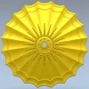 Декоративная розетка "Солнечный венчик" - 3D модель STL для ЧПУ
