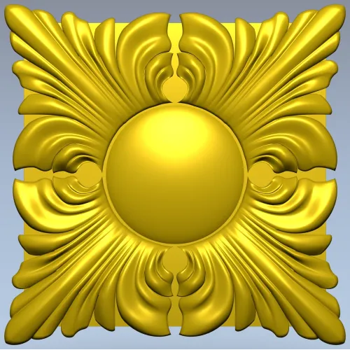 Classic Acanthus Rosette STL for CNC Milling