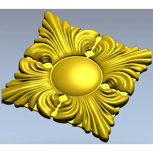 Classic Acanthus Rosette STL for CNC Milling