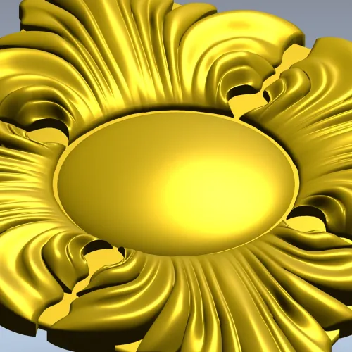 Classic Acanthus Rosette STL for CNC Milling