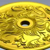 Классическая круглая розетка с растительным рельефом - STL для ЧПУ