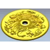 Классическая круглая розетка с растительным рельефом - STL для ЧПУ