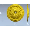 Floral Lattice Ceiling Rosette - STL 3D model for CNC