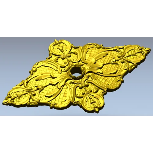 Ромбовидная декоративная розетка - 3D модель STL для ЧПУ