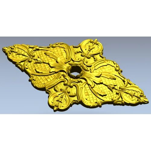 Ромбовидная декоративная розетка - 3D модель STL для ЧПУ