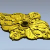 Ромбовидная декоративная розетка - 3D модель STL для ЧПУ