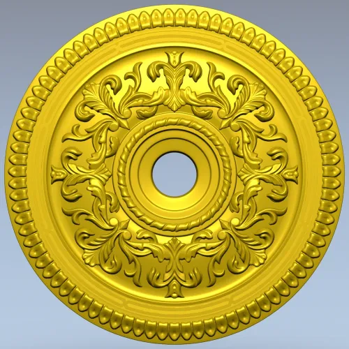 Ornamental Acanthus Ceiling Rosette STL for CNC