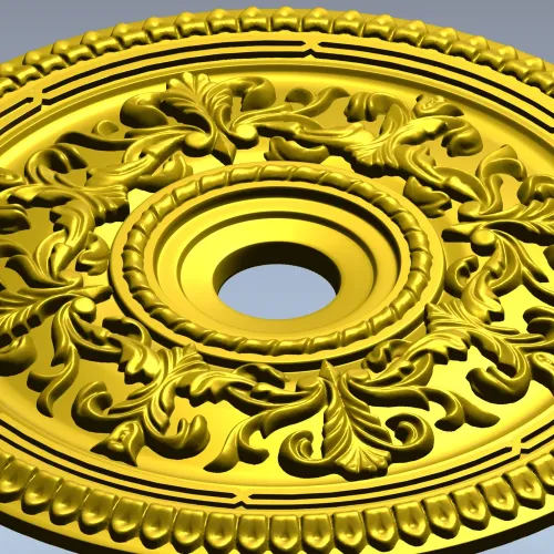 Ornamental Acanthus Ceiling Rosette STL for CNC