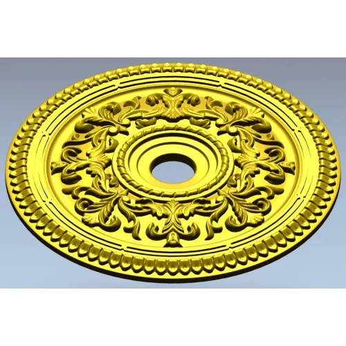 Ornamental Acanthus Ceiling Rosette STL for CNC