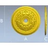 Ornamental Acanthus Ceiling Rosette STL for CNC