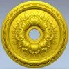Ornamental Floral Ceiling Rosette STL for CNC
