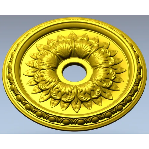 Ornamental Floral Ceiling Rosette STL for CNC